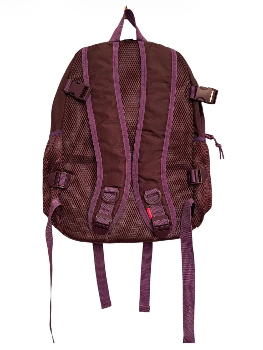 New Supreme Men's Backpack in Deep Purple with Violet Straps